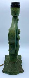 Art Deco bronze patinated Siren table lamp