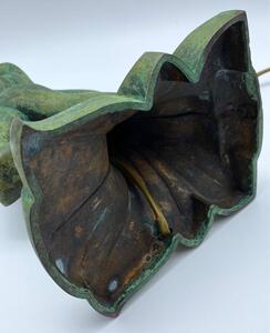 Art Deco bronze patinated Siren table lamp