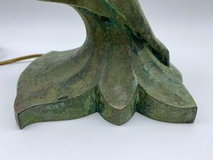 Art Deco bronze patinated Siren table lamp