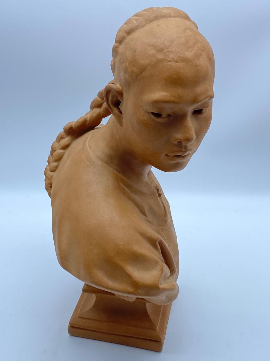 Sculpture bust Musée du Louvre Le Chinois plaster terracotta Jean-Baptiste Carpeaux 1872