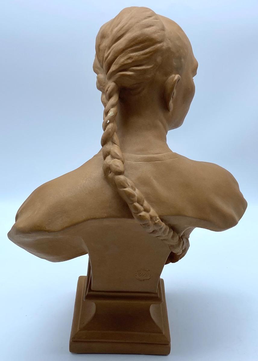 Sculpture bust Musée du Louvre Le Chinois plaster terracotta Jean-Baptiste Carpeaux 1872