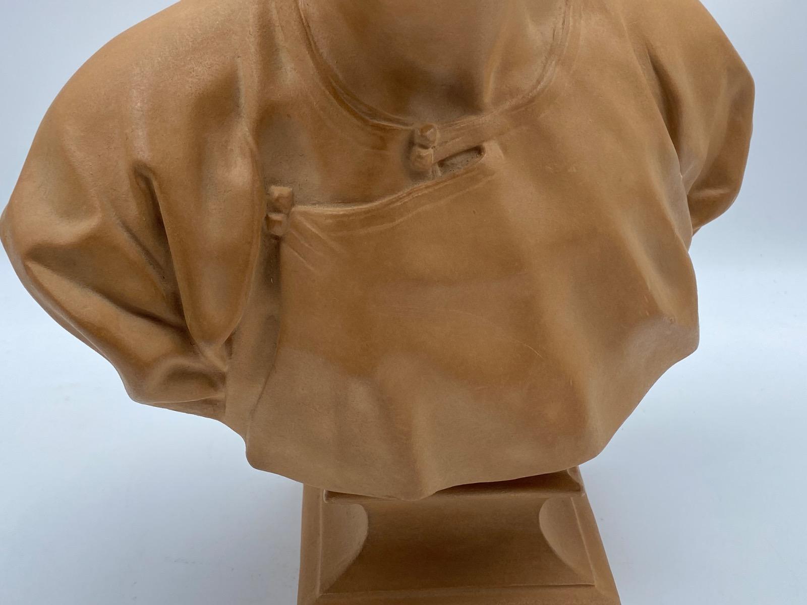 Sculpture bust Musée du Louvre Le Chinois plaster terracotta Jean-Baptiste Carpeaux 1872