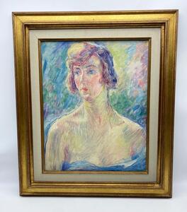 William Malherbe Impressionist female portrait painting 