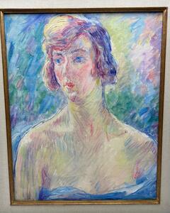 William Malherbe Impressionist female portrait painting 