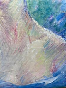 William Malherbe Impressionist female portrait painting 