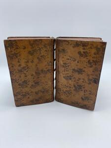 Antique French Faux Livres armory bookends 