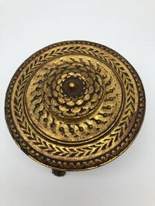 XIX Bois doré lidded box on Bacchus feet 