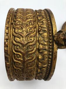 XIX Bois doré lidded box on Bacchus feet 