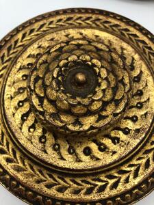 XIX Bois doré lidded box on Bacchus feet 