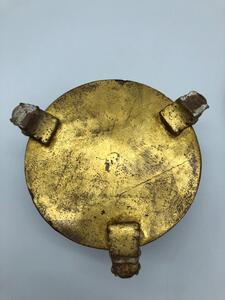 XIX Bois doré lidded box on Bacchus feet 