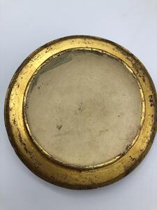 XIX Bois doré lidded box on Bacchus feet 