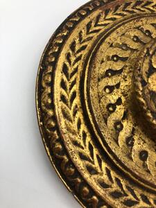 XIX Bois doré lidded box on Bacchus feet 