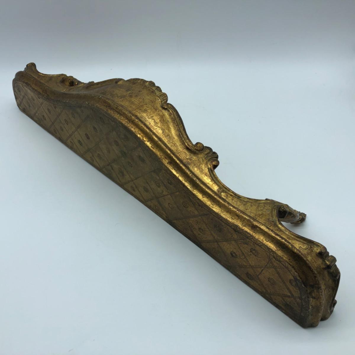 XIX Antique Venetian giltwood console wall shelf