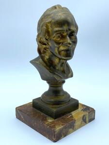 Antique bronze bust of Voltaire 