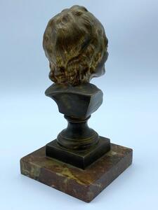 Antique bronze bust of Voltaire 