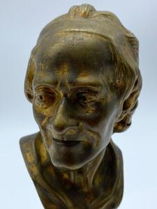 Antique bronze bust of Voltaire 