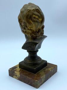 Antique bronze bust of Voltaire 