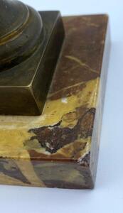 Antique bronze bust of Voltaire 