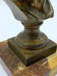 Antique bronze bust of Voltaire 