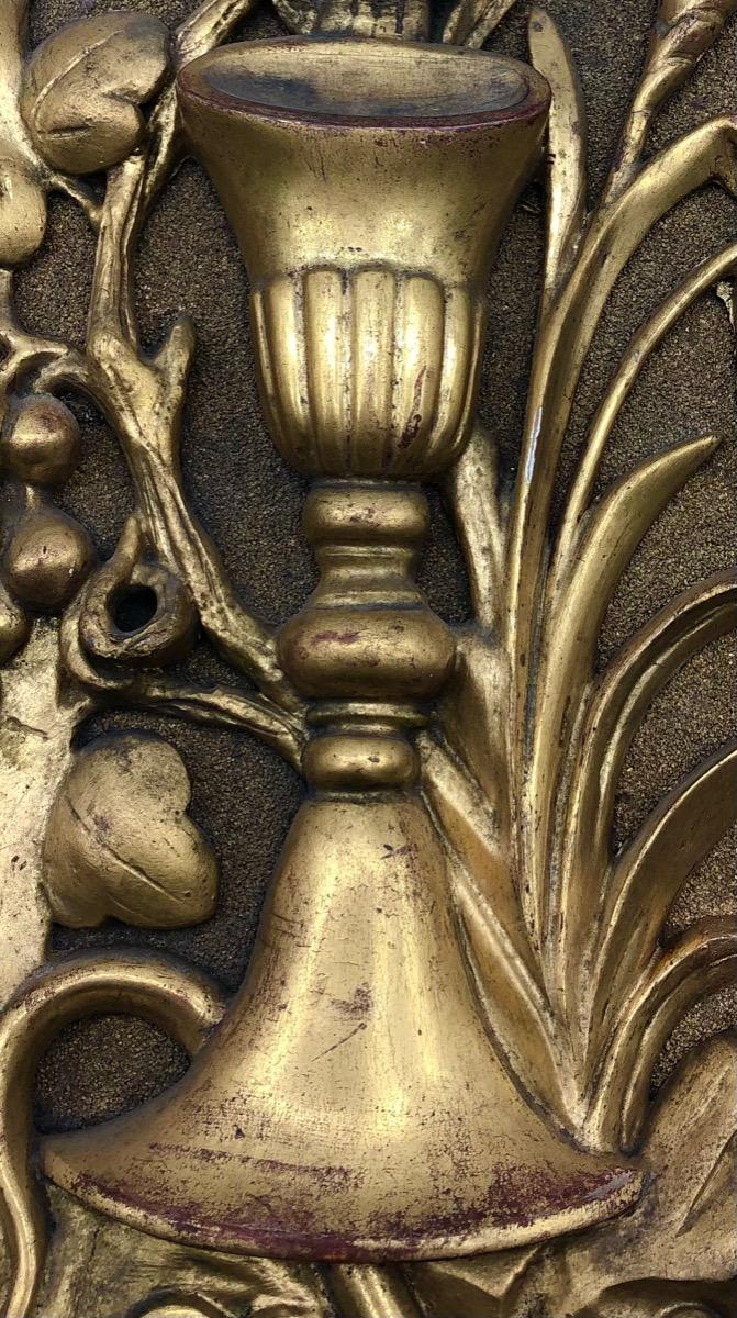 XIX French antique religious tabernacle door 