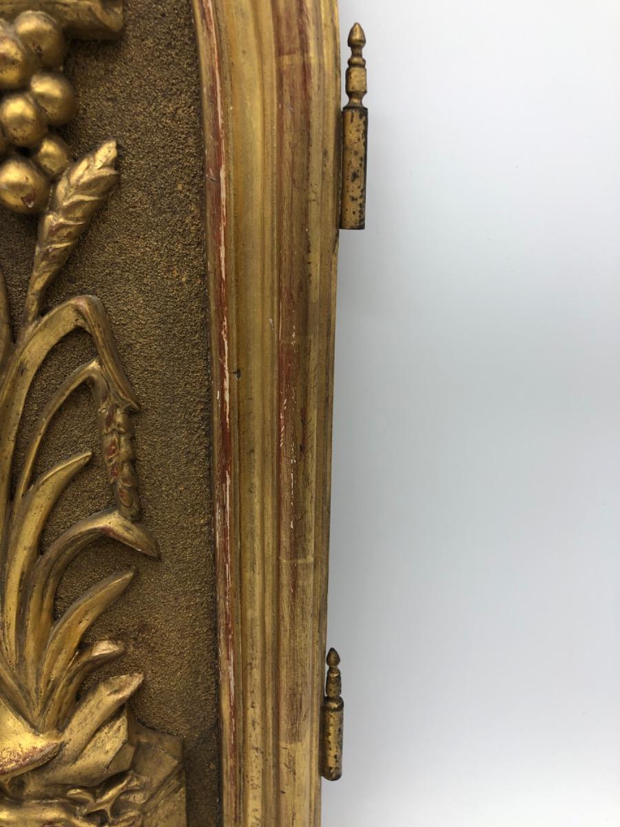XIX French antique religious tabernacle door 