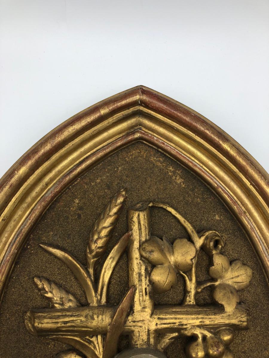 XIX French antique religious tabernacle door 