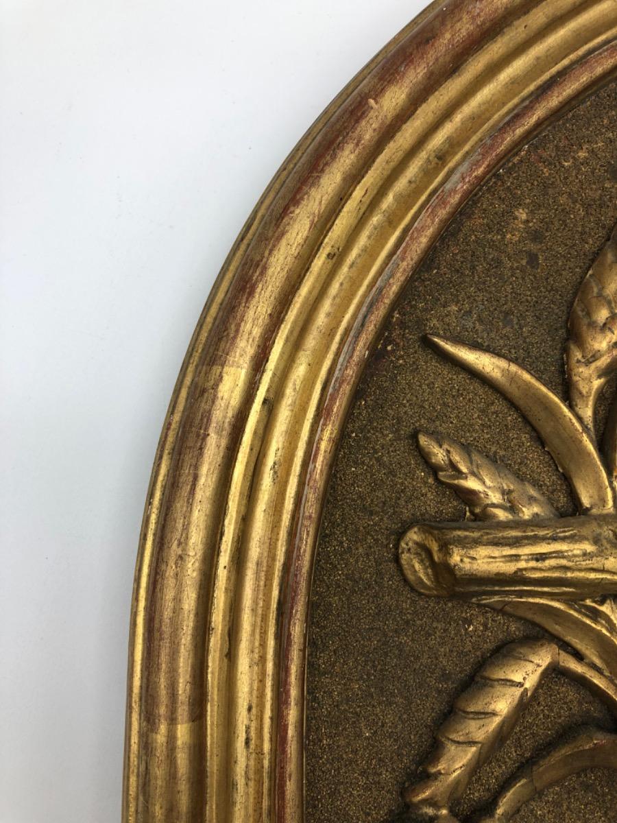 XIX French antique religious tabernacle door 