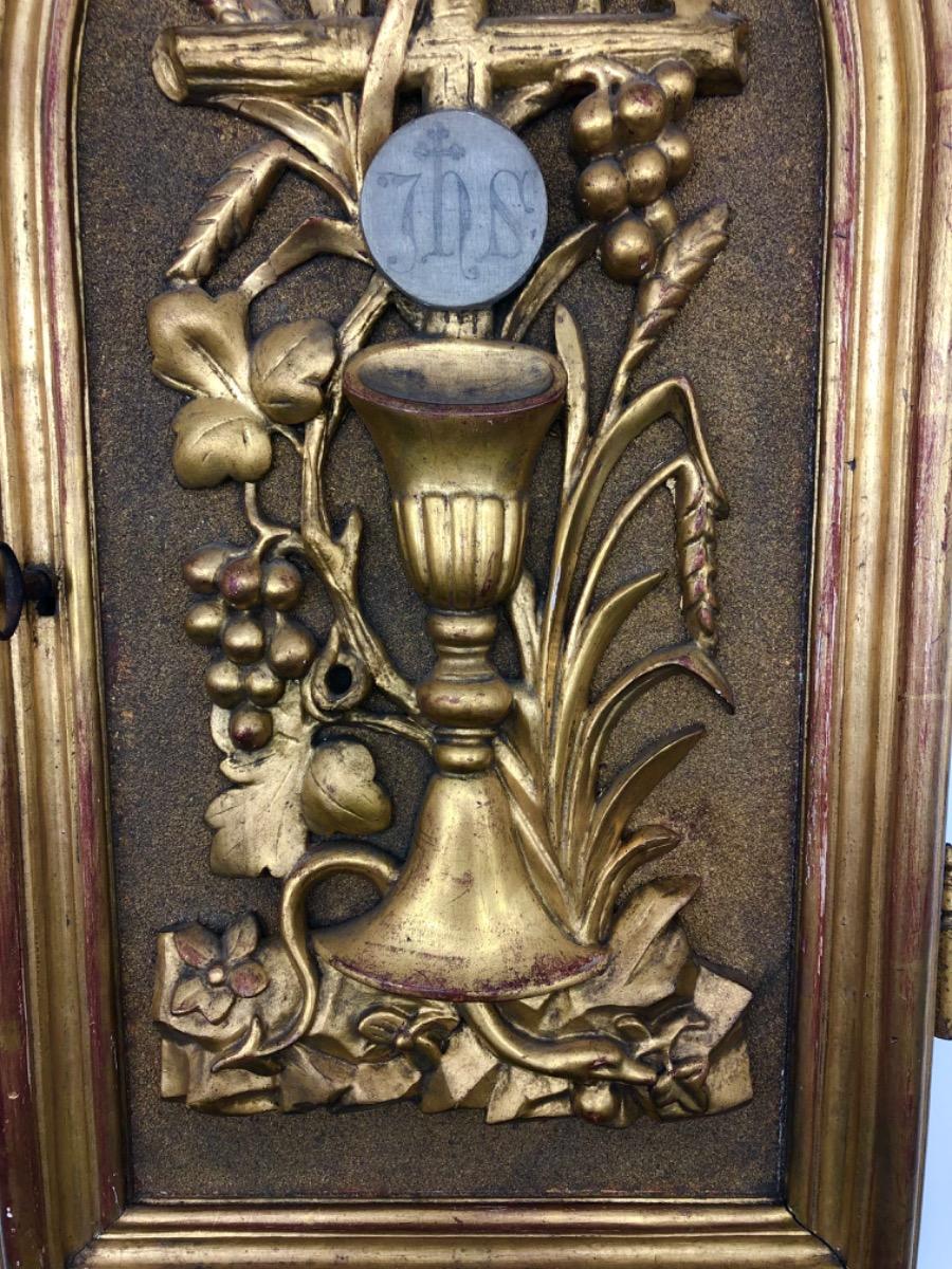 XIX French antique religious tabernacle door 