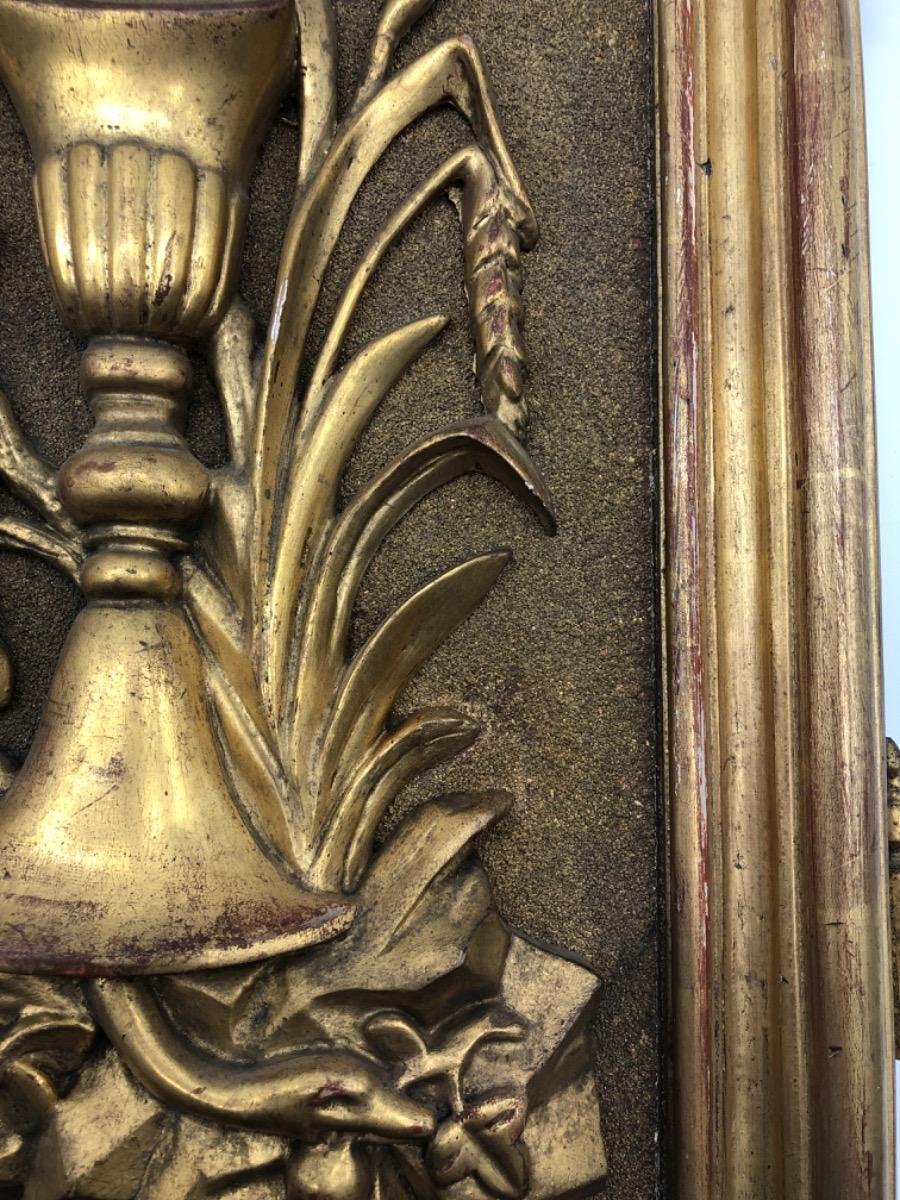 XIX French antique religious tabernacle door 