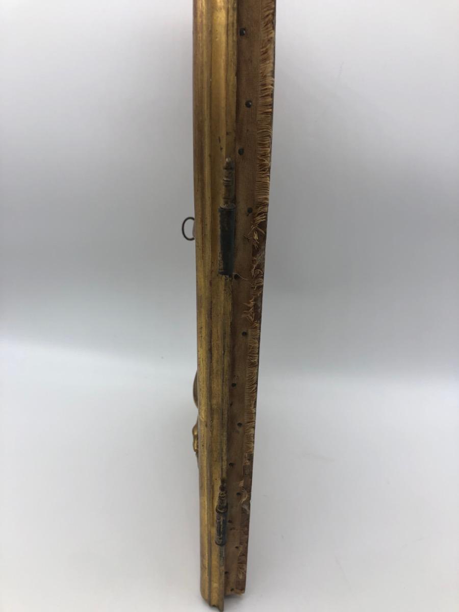 XIX French antique religious tabernacle door 