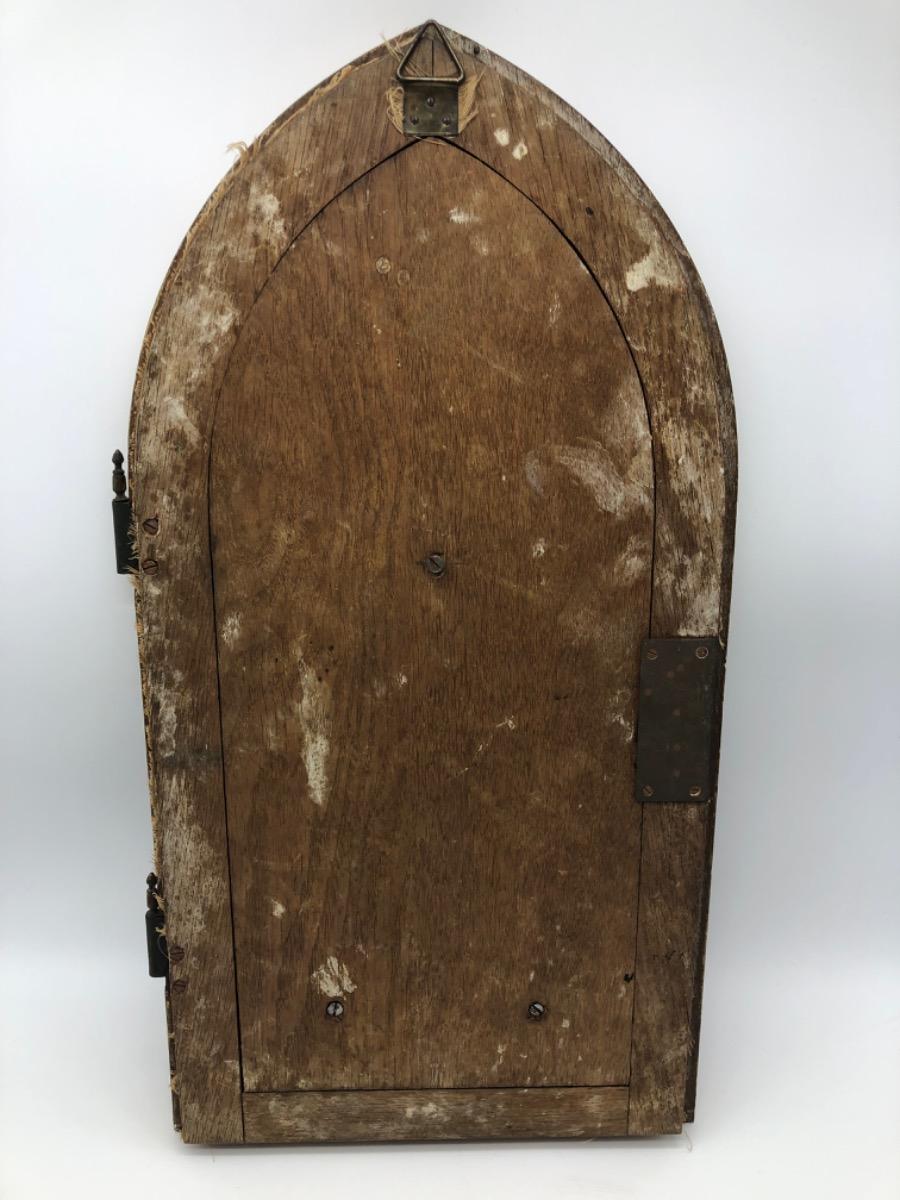 XIX French antique religious tabernacle door 