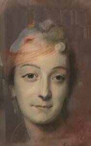 Antique Pastel portrait of Marie Fel 