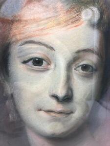 Antique Pastel portrait of Marie Fel 