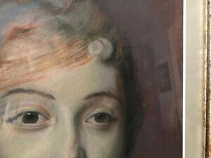 Antique Pastel portrait of Marie Fel 