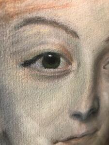 Antique Pastel portrait of Marie Fel 