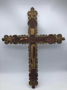 17th century French wooden procession cross
