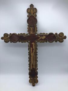 17th century French wooden procession cross