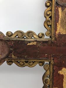 17th century French wooden procession cross