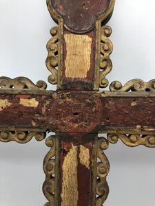 17th century French wooden procession cross