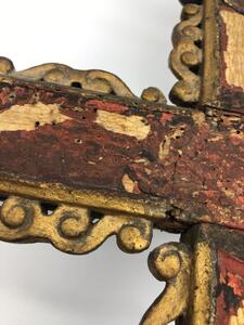 17th century French wooden procession cross