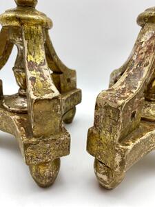 Beautiful antique pair of Giltwood Italian candlesticks