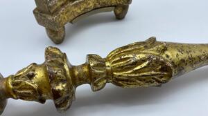 Beautiful antique pair of Giltwood Italian candlesticks