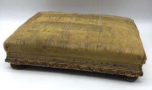 Louis XVI period carved wooden gilded footstool 