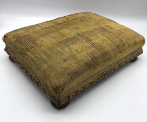 Louis XVI period carved wooden gilded footstool 