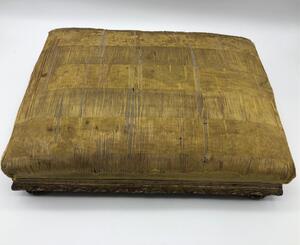 Louis XVI period carved wooden gilded footstool 
