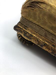 Louis XVI period carved wooden gilded footstool 
