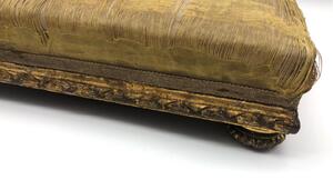 Louis XVI period carved wooden gilded footstool 
