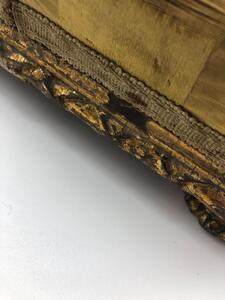 Louis XVI period carved wooden gilded footstool 