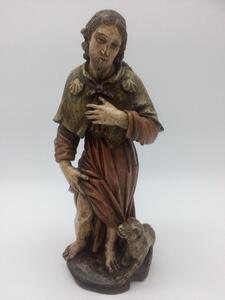 Religious wooden statue Saint Roche