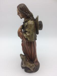 Religious wooden statue Saint Roche